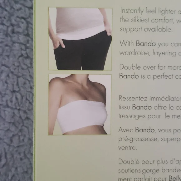 Love Your Bump Seamless Maternity Band Comfy Pregnancy White M L The Peanutshell - Picture 3 of 10